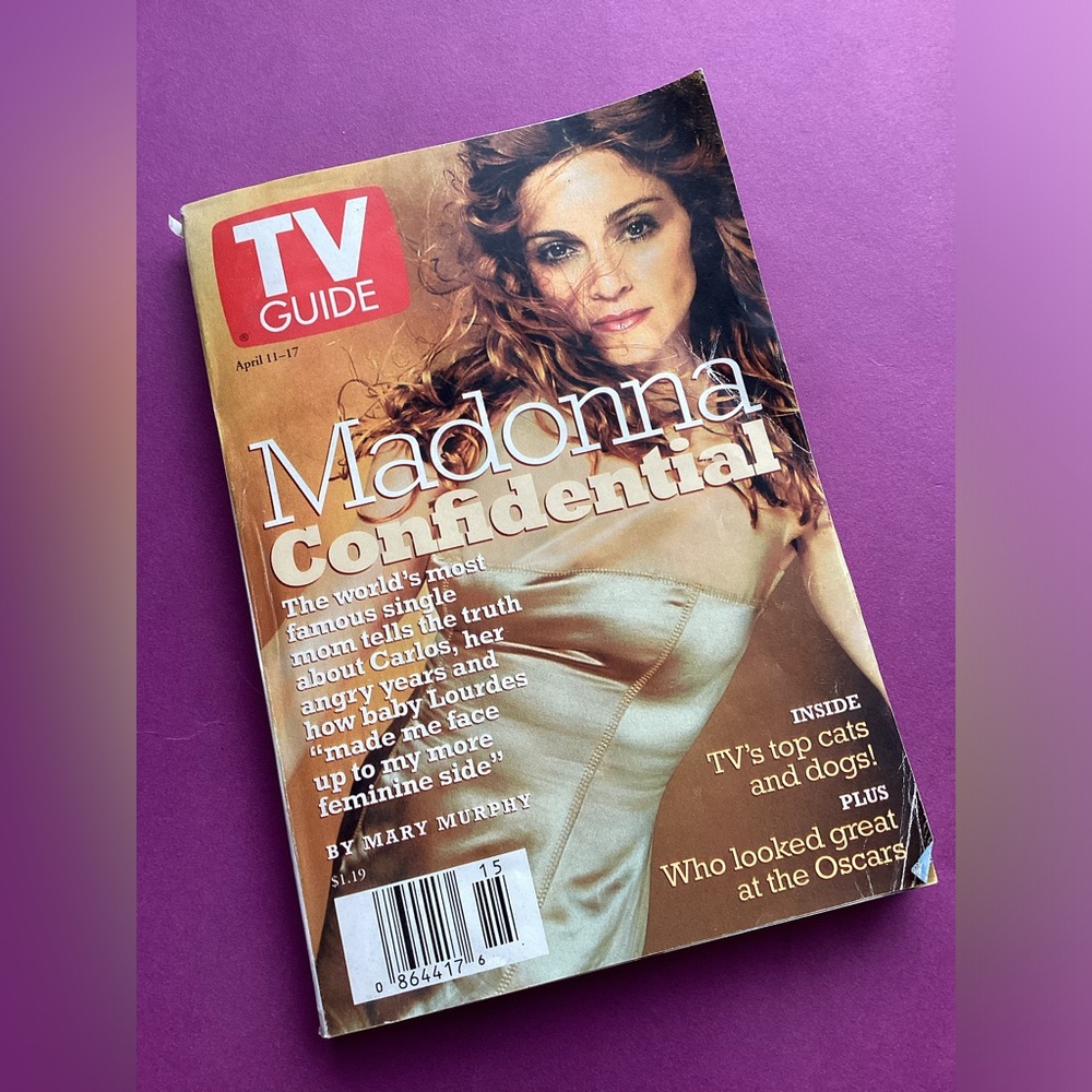 Vintage Madonna TV guide 1998